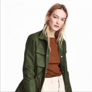 H&M Green Cargo Jacket size 8